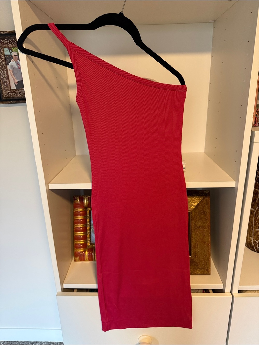 NBD One-Shoulder Red Bodycon Midi Dress